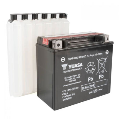 Yuasa YTX20HL-BS Motorsports Battery AGM 12V 18Ah 310CCA (Acid Bottle Supplied)