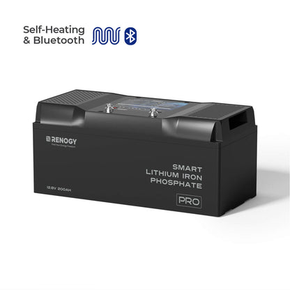 Renogy Pro - 12V 200Ah Smart Lithium Iron Phosphate Battery w/ Bluetooth & Self-Heating Renogy