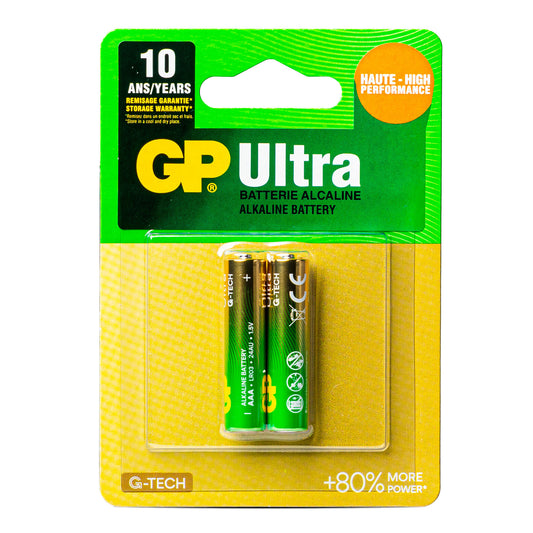 GP24AUETA21-2GSBC2 AAA Alkaline Battery GP Ultra (Pkg of 2)