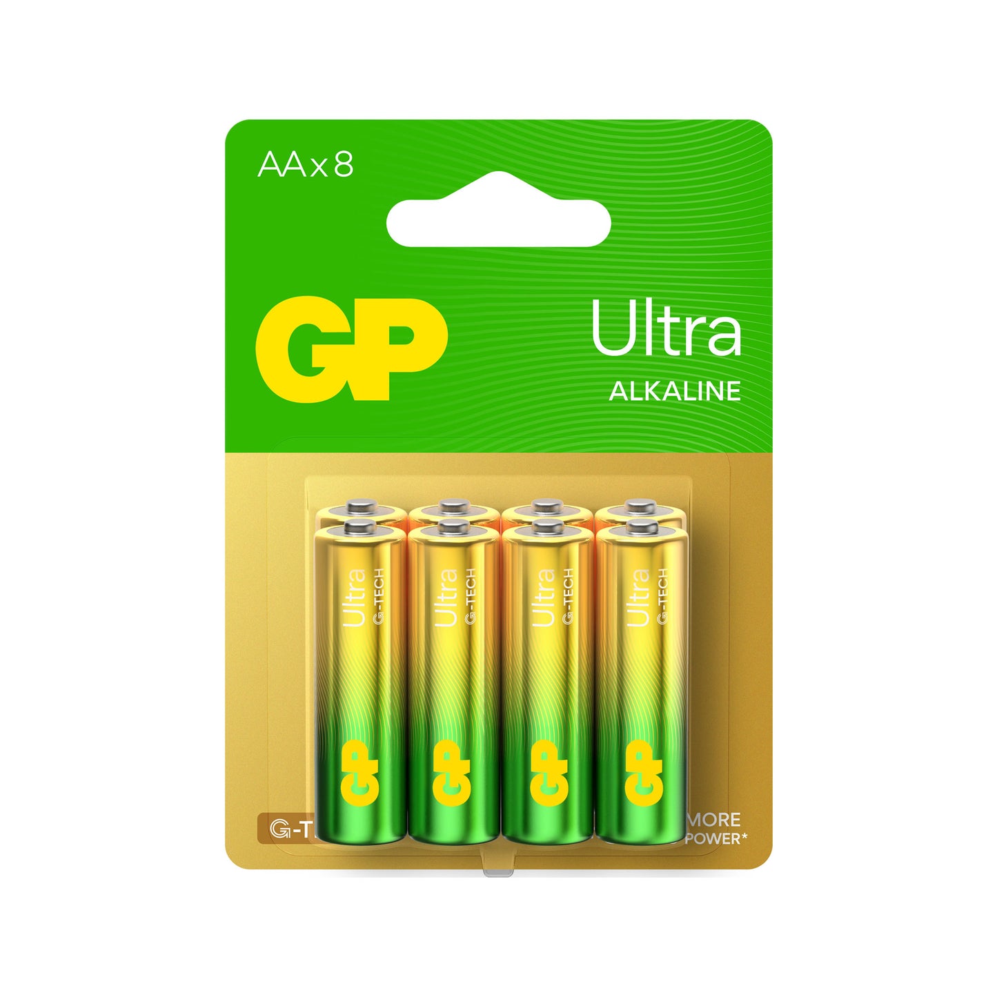 GP15AUETA21-2GSBC8 AA Alkaline Battery GP Ultra (Pkg of 8)