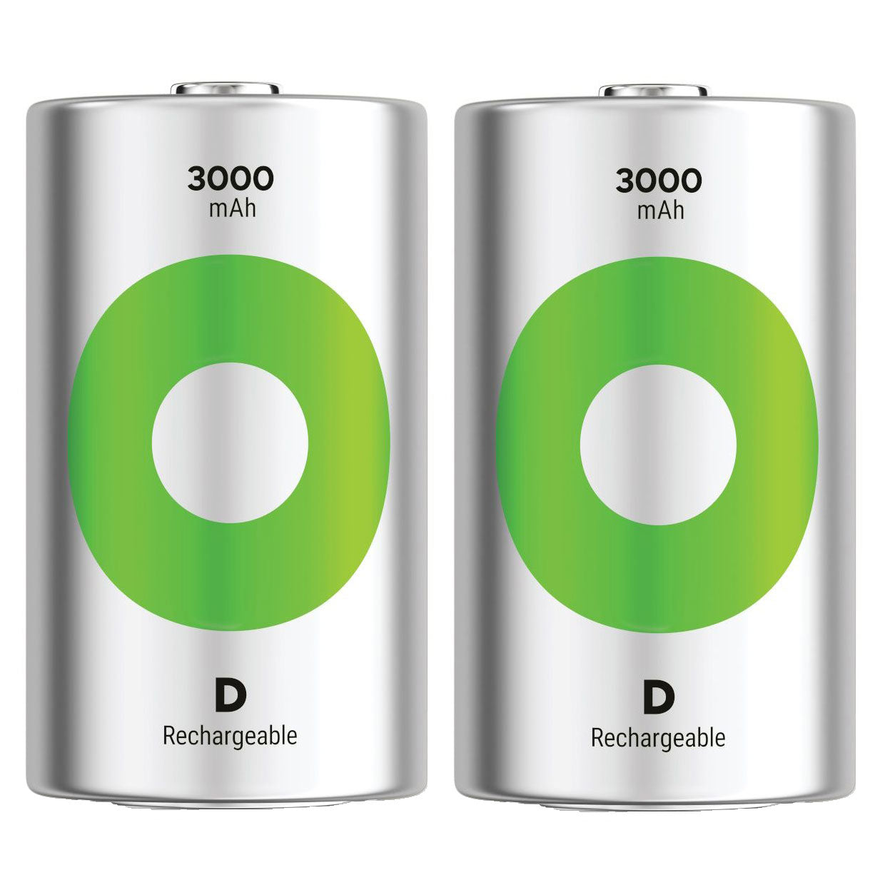 GP300DHCR21-2TLB2 D Ni-MH 3000mAh Rechargeable Battery GP ReCyko (Pkg of 2)