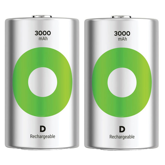 GP300DHCR21-2TLB2 D Ni-MH 3000mAh Rechargeable Battery GP ReCyko (Pkg of 2)
