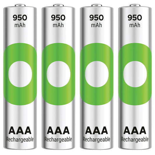 GP100AAAHCER21-2TLB4 AAA Ni-MH 950mAh Rechargeable Battery GP ReCyko (Pkg of 4)