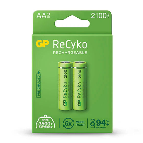 GP210AAHCE-2EB2 AA Ni-MH 2100mAh Rechargeable Battery GP (Pack of 2)
