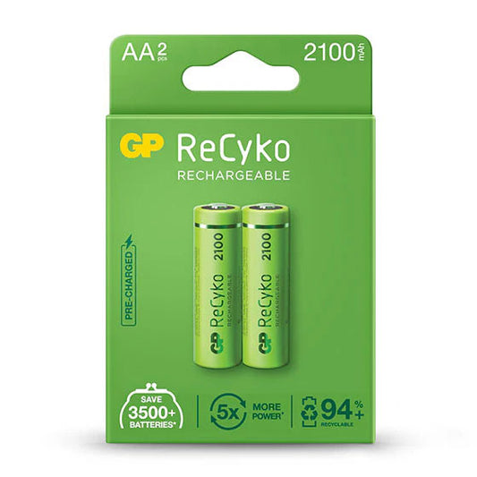 GP210AAHCE-2EB2 AA Ni-MH 2100mAh Rechargeable Battery GP (Pack of 2)