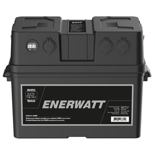 Enerwatt EWGR-31-500W Battery Box with inverter pure sine 12V 500W Lakehead Inkjet & Toner