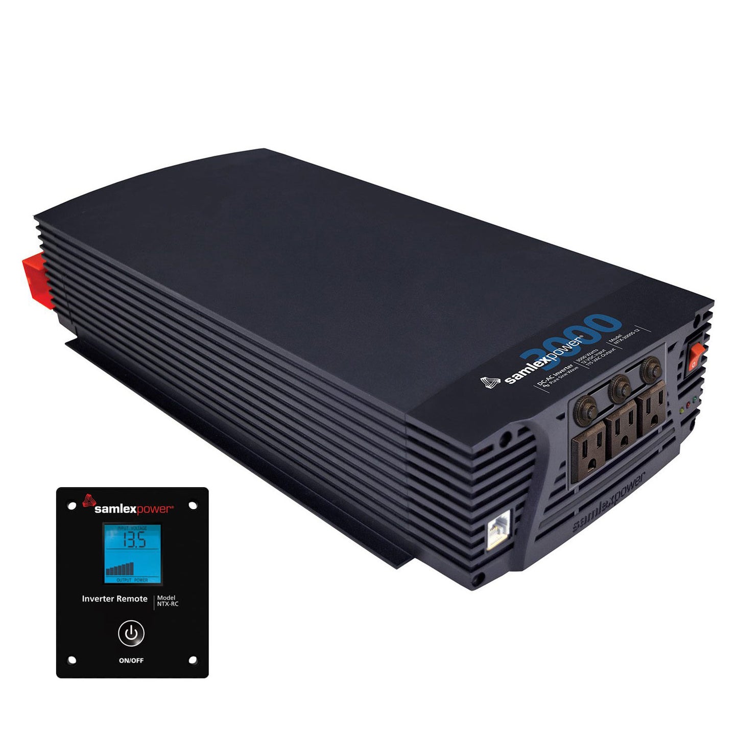 NTX-3000S-12 Samlex 12V 3000W Pure Sine Wave Inverter with 3x 15A 120V Outlets