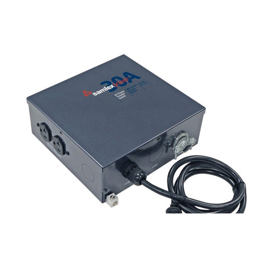 STS-30 30 Amps AC Transfer Switch with Prewired 15A Plug and NEMA-20R Duplex Receptable