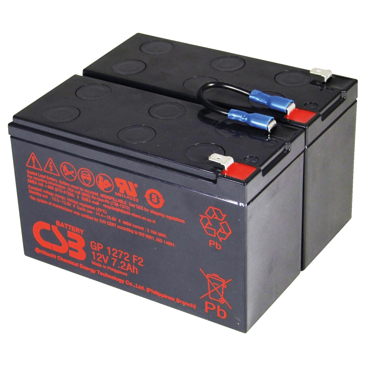 CSB-1002 UPS Battery Replacement Kit 2x12V 8Ah CSB (RBC5)