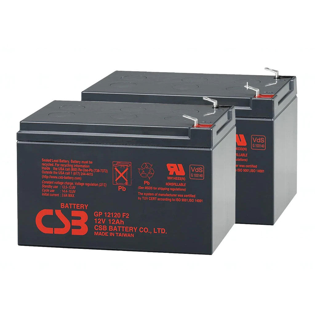 CSB-1003 UPS Battery Replacement Kit 2x12V 12Ah CSB (RBC6)