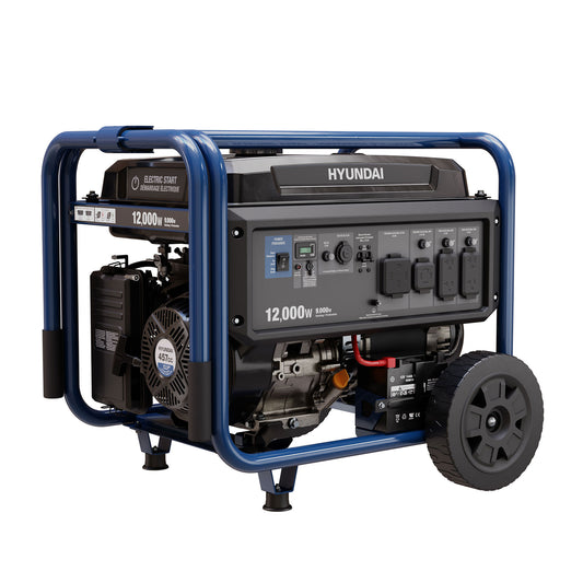 HG12000E Hyundai 12000W Gas Powered Portable Generator with Electric Start