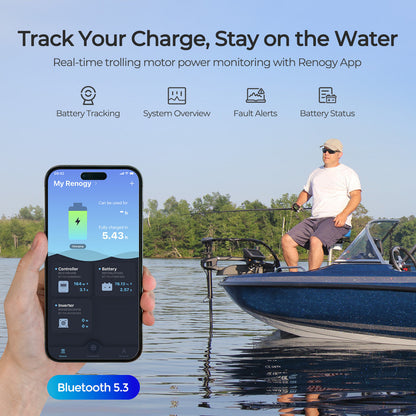 Renogy Core - 12V 100Ah Trolling Motor Group 24 LiFePO4 Battery w/ Bluetooth Renogy