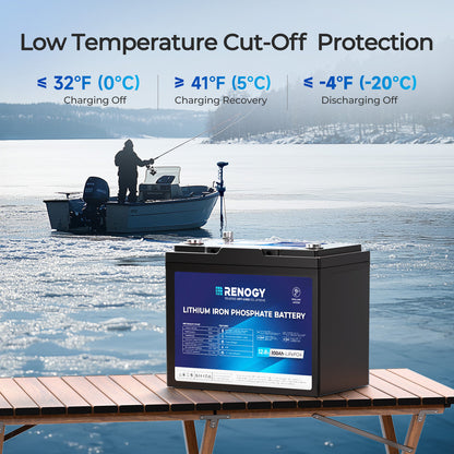 Renogy Core - 12V 100Ah Trolling Motor Group 24 LiFePO4 Battery w/ Bluetooth Renogy