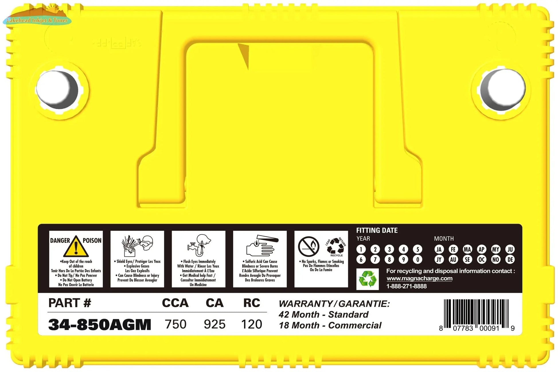 Magnacharge 34-850AGM Lakehead Inkjet & Toner