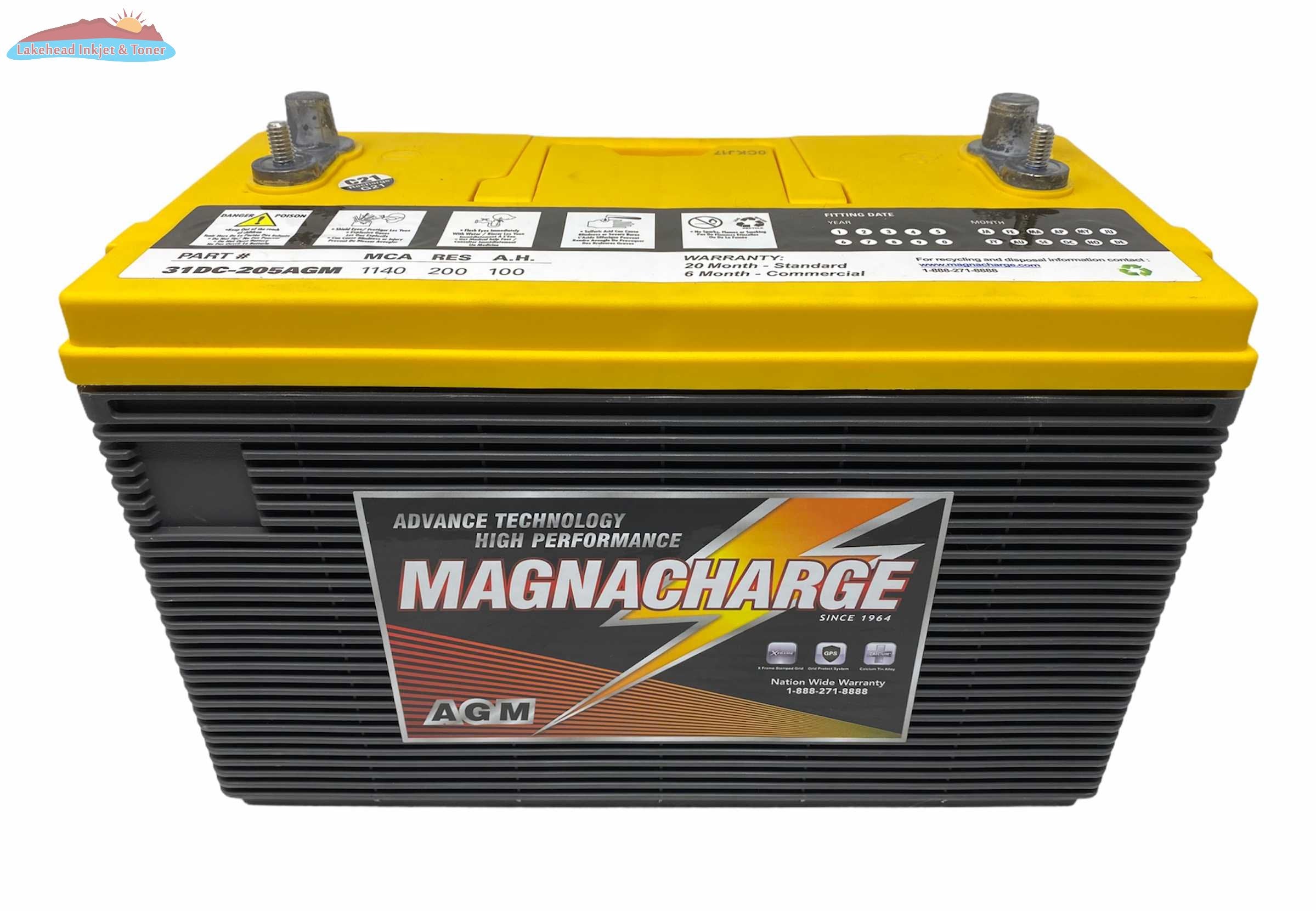Magnacharge Magnacharge 31DC-205AGM 12V 100Ah Group 31 AGM Deep Cycle Battery ...