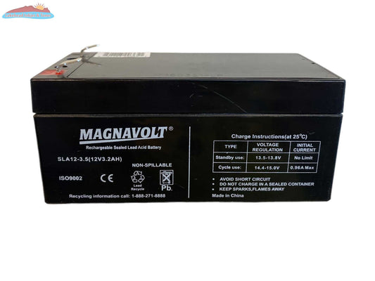 Magnavolt 12V/3.2AH (3.5AH) Sealed Lead Acid  Battery Magnacharge