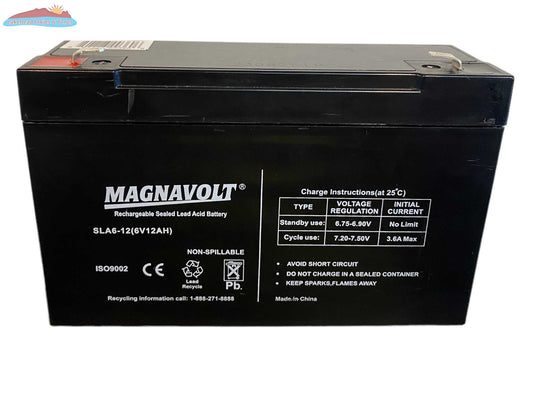Magnavolt 6V/12AH Sealed Lead Acid Battery Magnacharge