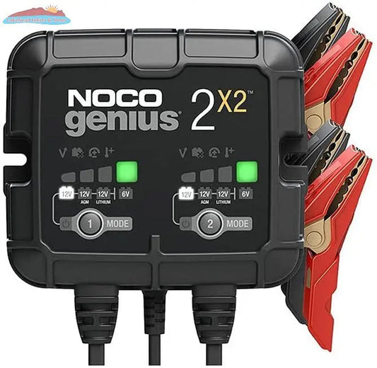 NOCO GENIUS2X2 - 6V/12V 2-Bank, 4-Amp Smart Battery Charger NOCO