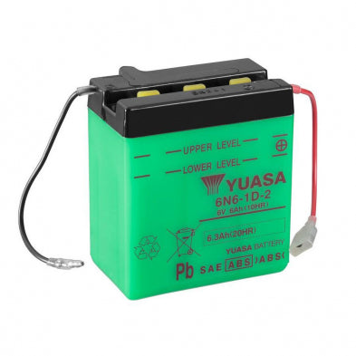 Yuasa 6N6-1D-2 - 6V 6Ah Flooded Motorsports Battery